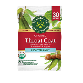 Throat Coat® Eucalyptus Mint Lozenges front cover