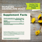 roated organic dandelion root supplement facts. 1500mg