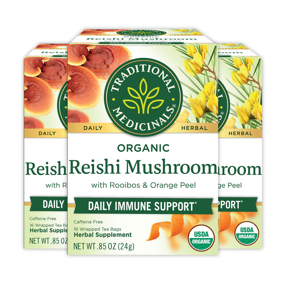 Reishi Mushroom with Rooibos & Orange Peel Tea box