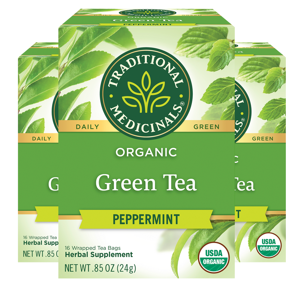 Green Tea Peppermint packages