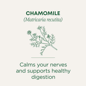 Chamomile (Matricaria recutita). Calms your nerves and supports healthy digestion.