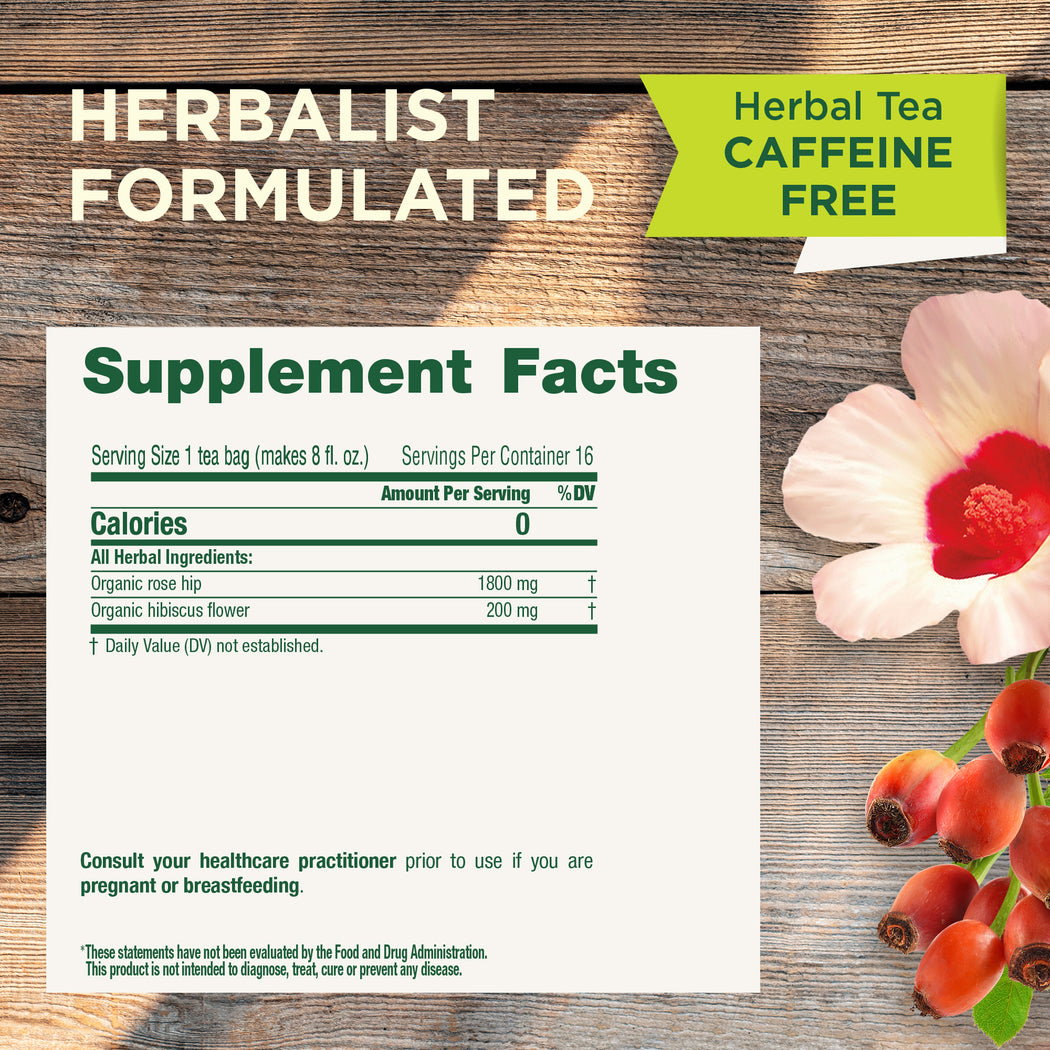 Organic Rose Hips & Hibiscus Tea | Traditional Medicinals | Traditional ...